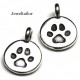 1 TierraCast Antique Silver Dog Paw Charm Bead 16mm ~ Perfect For Bracelets, Necklaces & Pet Jewellery